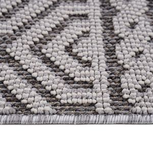 Set di Tappeti Geometrici Grigio/Bianco 5X7 per Interni/Esterni della Collezione LOOM and LUXE - Product Image 5