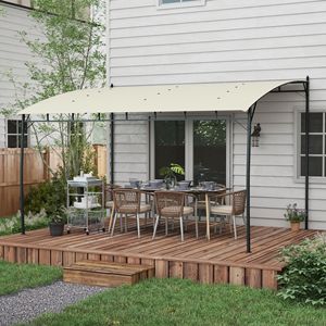Pergola Moderna in Acciaio da 13 Piedi, Telaio Resistente ai Raggi UV per Patio, Terrazza, Villa, Cortile, Parco, Hotel - Product Image 2