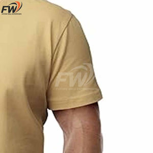 T-shirts OEM en gros pour hommes, haute qualité, tricotés en polyester/coton, anti-boulochage, coupe classique, col rond, manches courtes, col en V - Product Image 5