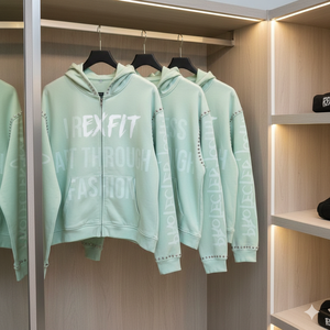 Nouveauté 2026 – Dernier style – Sweat à capuche unisexe zippé en molleton 100 % coton épais, coupe oversize, avec logo personnalisé sérigraphié - Product Image 1