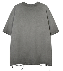 เสื้อยืดคอตตอนยูนิเซ็กส์ทรงโอเวอร์ไซส์ รุ่นยอดนิยม ลายขาดสไตล์วินเทจ สำหรับผู้ชาย - Product Image 2