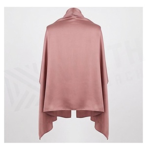 Women's Long Solid Color <b>Silk</b> Shawl Elegant All Seasons Daily Wear Accessory - Product Image 2