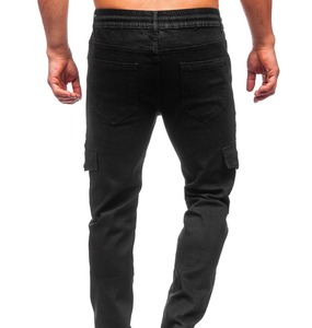 Pantalon cargo jogger imperméable de haute qualité à taille mi-haute et devant plat pour homme - Coupe confortable pour les sorties décontractées, le travail et le fitness - Product Image 6