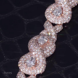 Dvars DBM-05เพชรอินฟินิตี้คิวบาเชื่อมกำไลข้อมือ Moissanite CROSS 925เงินสเตอร์ลิงชุบทอง gci gidgl ได้รับการรับรอง - Product Image 6