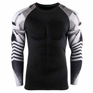 Camiseta de Compresión Rashguard de Manga Larga para Hombre, Diseño Personalizado, para Entrenamiento de MMA y BJJ, Secado Rápido, Transpirable, Ropa de Gimnasio - Product Image 4