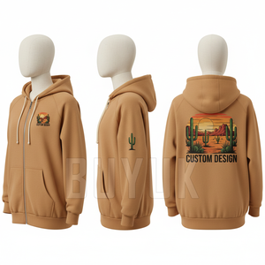 Sweat-shirt à capuche personnalisé Dream pour homme, style streetwear oversize, noir, en molleton français, coupe classique, 100% coton respirant - Product Image 2