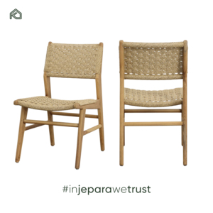 Sillas de Comedor Modernas de Madera de Teca Resistentes a la Intemperie, Sillas de Restaurante Impermeables, Muebles de Jardín, Juego de Muebles de Exterior para Hotel, Cafetería - Product Image 3