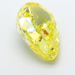 Diamant Jaune Vif Fantaisie de 8,18 Carats en Forme de Poire, Pierre Libre Certifiée, Nouveau Format, Motif Séquencé, Pièces Taillées avec Effet Ombré - Product Image 2