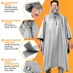 Vêtements de pluie imperméables pour filles - Vêtements d'extérieur en nylon respirant pour un usage quotidien - Product Image 4