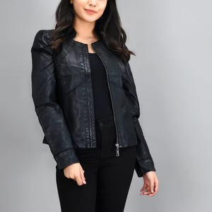 Chaqueta de Piel de Oveja Auténtica para Mujer, Diseño Clásico Negro, Impermeable, Transpirable, Reversible, Ecológico, Tejido, Nueva Colección de Invierno - Product Image 6