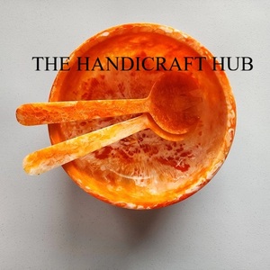 Bol en résine au design artisanal, bol en résine époxy, saladier en résine époxy, bol de service en résine époxy, saladier en résine époxy au meilleur prix - Product Image 2