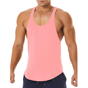 Camiseta sin mangas para hombre, de gimnasio, de secado rápido, de alta calidad, transpirable, tejida, para entrenamiento, fitness, ropa deportiva. - Product Image 4