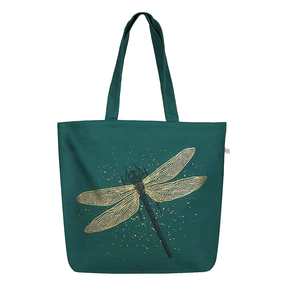 Sac fourre-tout en toile à motif loup, réutilisable pour le shopping quotidien, le marché, la vente au détail et la vente en gros - Product Image 3