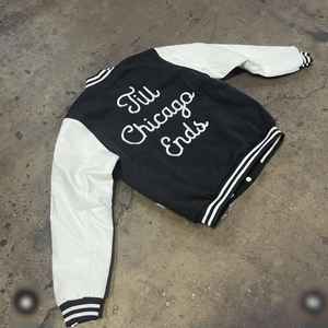 Bomber Letterman OEM personnalisé Veste universitaire brodée de baseball Vestes d'université Old School Usa Vestes d'université vierges pour hommes - Product Image 3