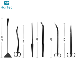 Juego de Herramientas de Acero Inoxidable para el Cuidado de Acuarios, Tijeras para Plantas, Pinzas, Espátula para Sustrato, para Peceras - Product Image 5