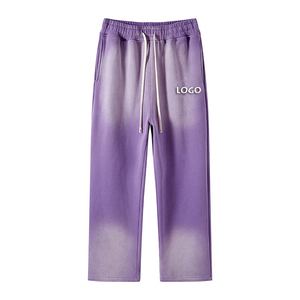 Custom Oversized Sweatpants Manufacturer Premium Cotton <b>Fleece</b> <b>Joggers</b> Acid Wash Stone Wash Puff Print Embroidery Bulk Order OEM - Product Image 1