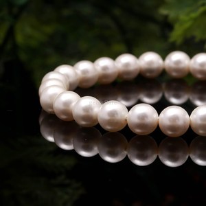 สร้อยข้อมือไข่มุกน้ำจืดธรรมชาติ สไตล์มินิมอล ยูนิเซ็กซ์ สร้อยข้อมือไข่มุกยืดได้ เครื่องประดับไข่มุกแบบเรียบหรู ของขวัญสำหรับเธอ เครื่องประดับขายส่ง - Product Image 3