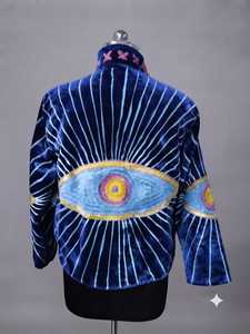 Chaqueta Suzani de Terciopelo Azul Rey al por Mayor para Mujer, Chaqueta Bordada de Diseñador Premium, Ropa Exterior Étnica Tradicional Multicolor - Product Image 4