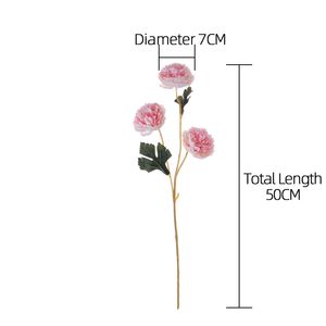 Flores artificiales <span class=keywords><strong>Ranunculus</strong></span> <span class=keywords><strong>Asiaticus</strong></span> de alta calidad al por mayor tallos individuales para centro de mesa de boda decoraciones para el hogar - Product Image 6