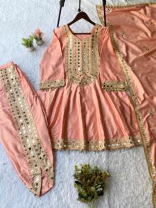 Conjunto Tradicional Indio-Pakistaní de Chaderi y Salwar Kameez, Ropa Étnica de Verano para Mujer, para Fiestas, Bodas y Ocasiones Casuales - Product Image 2