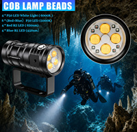 OCSHARK D16 16000 Lumens Lampe vidéo sous-marine 150m Étanche avec charge Type-C Lampe torche professionnelle pour sports sous-marins