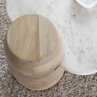 Table basse Vandana Nimbus Lyra en bois de manguier et marbre