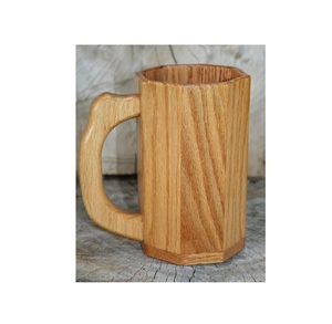 Verre à bière en bois de qualité supérieure, fait main, en bois massif, style moderne, écologique, grande capacité, résistant à l'eau bouillante, vaisselle - Product Image 3