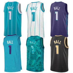 Hommes adultes Charlotte # Maillot de basket LaMelo Ball brodé, uniforme cousu, édition City, séchage rapide pour l'été - Product Image 1