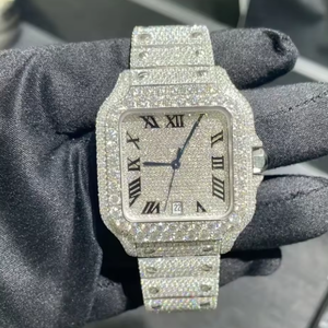 Reloj Mecánico para Hombre con Moissanita VVS, Estilo Hip Hop, con Incrustaciones de Diamantes, Marca de Lujo, Pasa el Test de Diamantes - Product Image 2