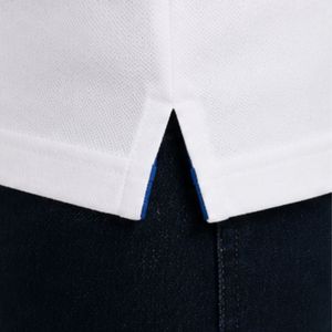 Camiseta Polo Personalizada Blanca y Azul Rey para Hombre, Manga Corta, Uniforme Casual de Golf, Marca Privada, Transpirable, Ropa al por Mayor - Product Image 5