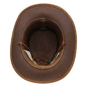 Nouveaux chapeaux de cowboy personnalisés en cuir de vache pour hommes, chapeaux en cuir de vache unisexe pour l'extérieur, best-sellers - Product Image 4