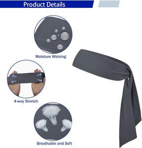 Diadema deportiva con logotipo personalizado – Diadema atlética transpirable de secado rápido para hombres y mujeres - Product Image 3