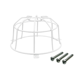 White Powder Coated <b>Fire</b> Sprinkler Head Guard Cage Carbon Steel 4-3/8" Easy Install - Product Image 2