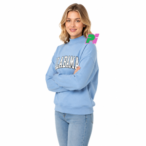 Sudadera de Cuello Alto para Mujer, 100% Algodón, de Alta Calidad, Marca Pook International, con Apliques Bordados Personalizados, Estilo Urbano - Product Image 3