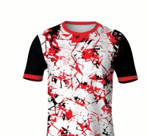 เสื้อยืดเปล่าแบบสปอร์ตสำหรับผู้ชายและผู้หญิง ผ้าเจอร์ซีย์โพลีเอสเตอร์ 100% พิมพ์ลายดิจิทัลตามสั่ง แขนสั้น เป็นมิตรกับสิ่งแวดล้อม - Product Image 4