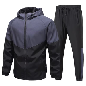 Survêtements légers et tendance pour hommes, style décontracté, printemps-automne, couleur unie, délavé à l'acide, écologique, avec logo - Product Image 5