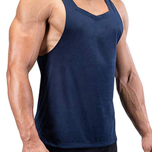 OEM Men's Gym Tank Tops Breathable Polyester/Cotton Plus Size Quick Dry Customizable Stringer Bodybuilding Fitness Casual Look - Product Image 5