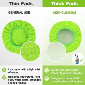 Xindell Confezione da 5 Testine di Ricambio in Microfibra Lavabili e Riutilizzabili per Pulitore Parabrezza, Tamponi Triangolari Gre - Product Image 3