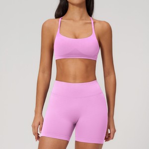 4Pcs Seamless Bra Vest One Shoulder Bra V Waist <b>Shorts</b> Legging Gym Fitness Active Wear Exercise Workout Yoga Sets Clothing Women - Product Image 2