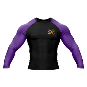 5 Sports Unisexe Adultes MMA Rash Guard Manches Longues Ajusté Anti-humidité Séchage Rapide Respirant 220g Haut d'Arts Martiaux Mixtes - Product Image 1