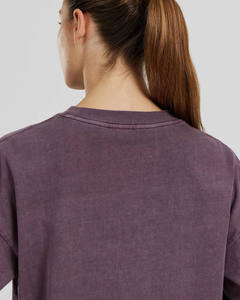 Prix de gros Vintage Dusk Comfort Oversize Manches Courtes Femme Coupe Slim Doux Respirant Polyester/Coton Streetwear d'été - Product Image 2