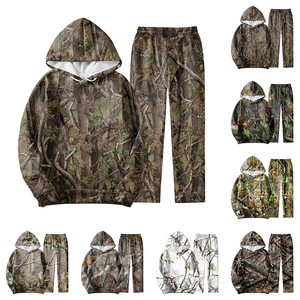 Custom <b>Pullover</b> Camo Tracksuit <b>Men's</b> Camouflage Hoodie and Jogger Set 100% Cotton OEM ODM Private Label Manufacturer Gym Wear - Product Image 1