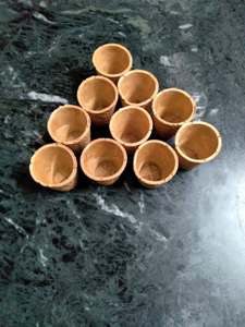 Gobelet en gaufrette comestible biodégradable de haute qualité, bleu lotus, résistant à la chaleur, écologique, non toxique, compatible congélateur, savoureux pour les cafés - Product Image 2