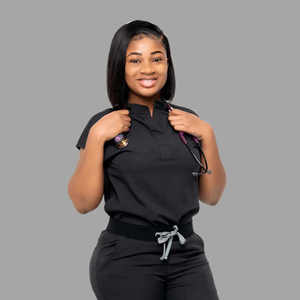 Nouvel ensemble de blouses médicales unisexe à livraison rapide, style jogger, anti-plis, boutonné, ajusté, en tissu tissé avec élasthanne, détection d'aiguilles - Product Image 5