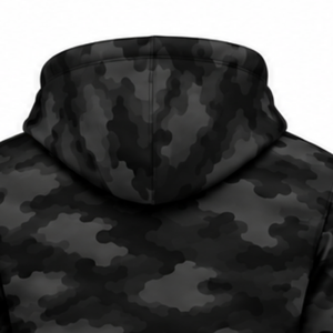 Black Camo <b>Tracksuit</b> Unisex Full Zip Hooded Jacket Jogger Pants Set Custom <b>Camouflage</b> Casual Athletic Training Sportswear - Product Image 6