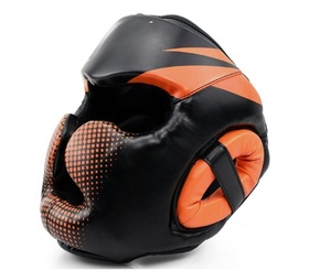 Casque de boxe, casque de combat MMA, casque d'entraînement de sparring et de kickboxing en cuir PU avec équipement de sécurité pour l'entraînement - Product Image 1