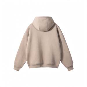 <b>Mens</b> Beige Hoodie and Sweatpants Set Oversized Kangaroo Pocket Hooded Tracksuit Fleece Two Piece Outfit Unisex Winter Tracksuit - Product Image 6