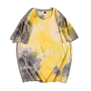 Camiseta Tie Dye 100% Algodón al por Mayor para Hombre, con Logotipo Personalizado Impreso, Etiqueta y Bordado, Diseño Gráfico Simple, Corte Holgado - Product Image 1