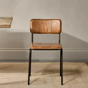 Chaises de salle à manger en cuir très demandées, de qualité supérieure, en cuir pleine fleur, modernes, pour restaurant, maison, cuisine, café, usage quotidien - Product Image 1