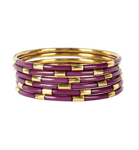 wholesale Colourful bangles set <b>resin</b> and brass bangles set - Product Image 1
